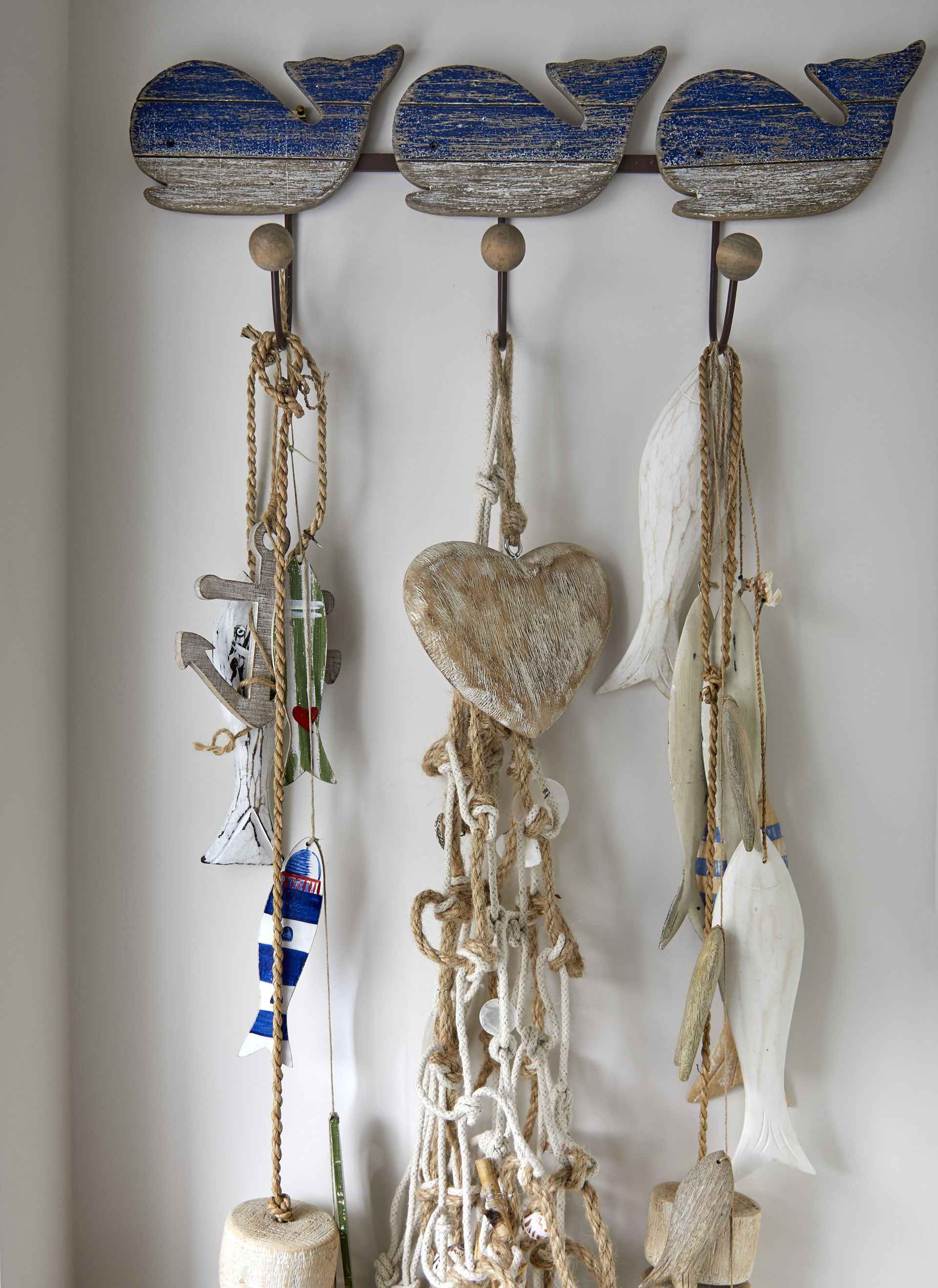 Hanging trinkets on the wall of the pirate room of mountain ash house